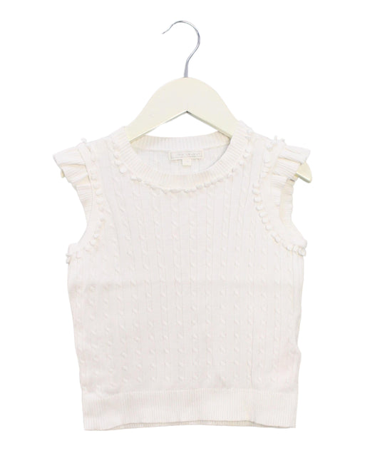 A White Sweater Vests from Nicholas & Bears in size 4T for girl. (Front View)