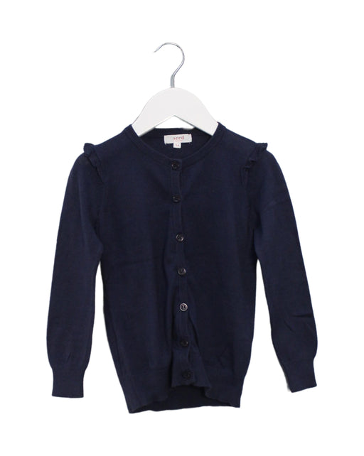 A Navy Cardigans from Seed in size 3T for girl. (Front View)