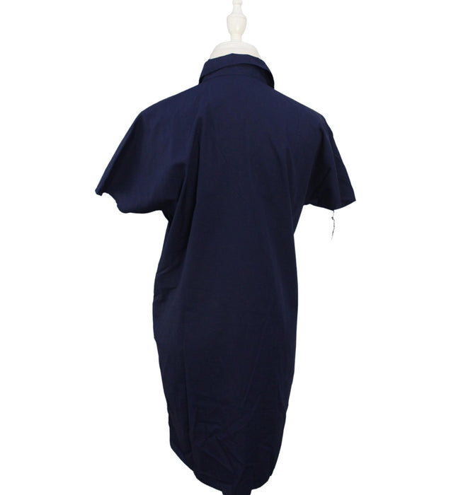 A Navy Short Sleeve Dresses from Mayarya in size XS for maternity. (Back View)