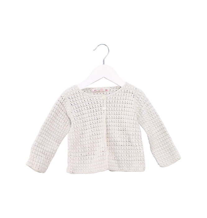 A White Cardigans from Bonpoint in size 12-18M for girl. (Front View)