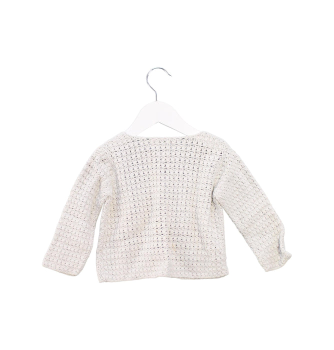 A White Cardigans from Bonpoint in size 12-18M for girl. (Back View)
