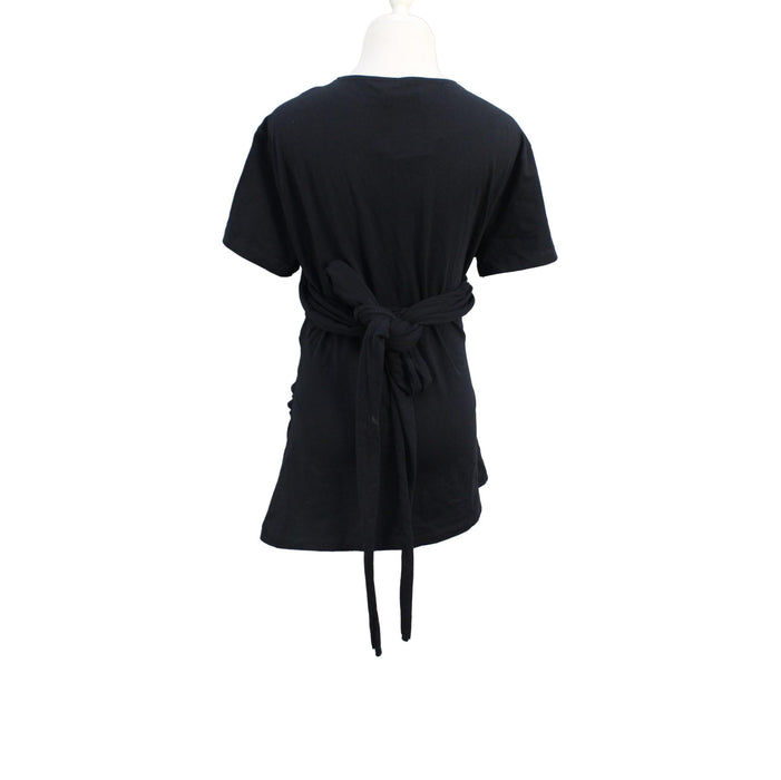 A Black Short Sleeve Tops from Seraphine in size L for maternity. (Back View)