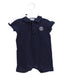 A Navy Short Sleeve Rompers from Jacadi in size 12-18M for boy. (Front View)