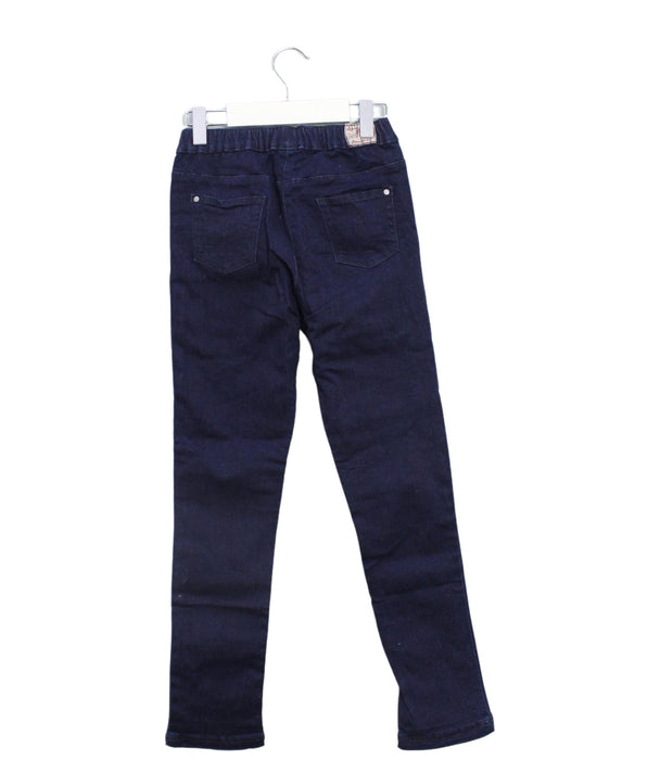 A Navy Jeggings from Petit Bateau in size 8Y for girl. (Back View)