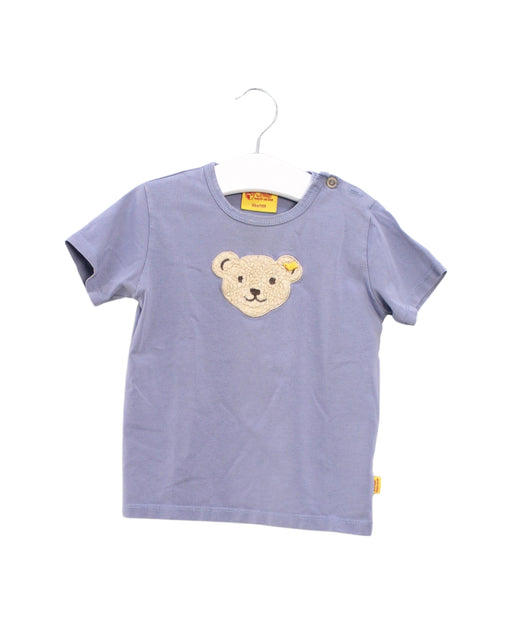 A Blue Short Sleeve T Shirts from Steiff in size 12-18M for boy. (Front View)