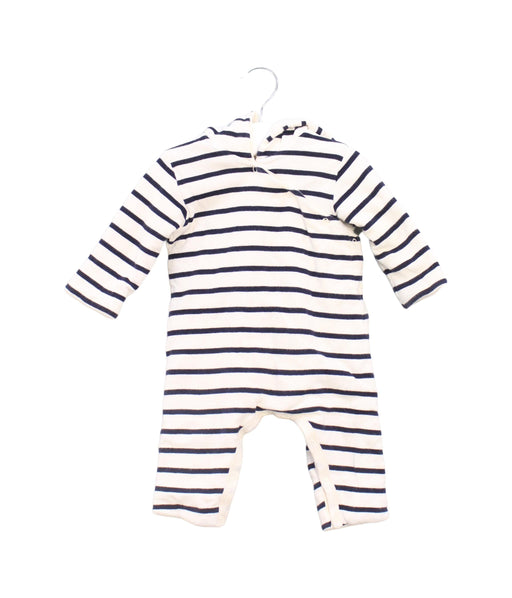 A White Long Sleeve Jumpsuits from Petit Bateau in size 0-3M for girl. (Front View)