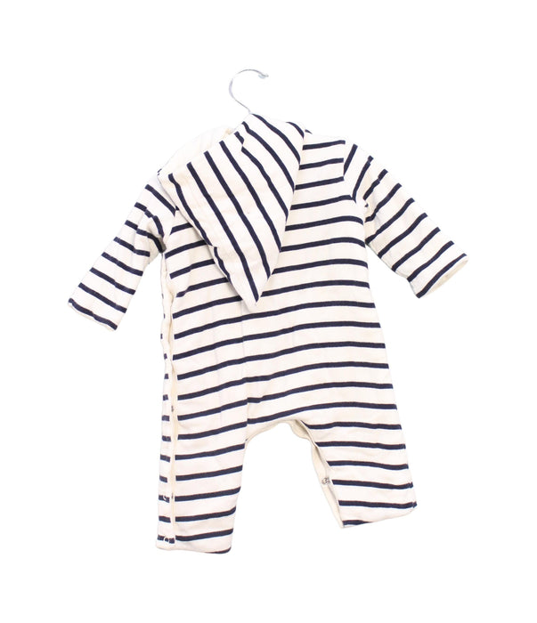 A White Long Sleeve Jumpsuits from Petit Bateau in size 0-3M for girl. (Back View)