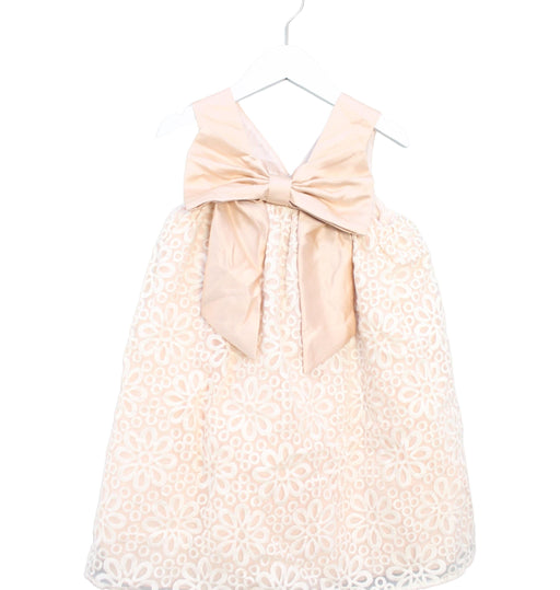 A Pink Sleeveless Dresses from Hucklebones in size 6T for girl. (Front View)