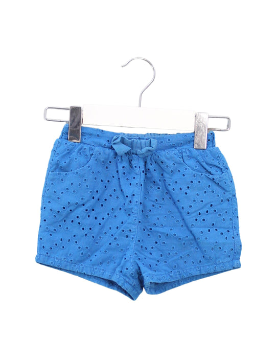 A Blue Shorts from Petit Bateau in size 18M for girl. (Front View)