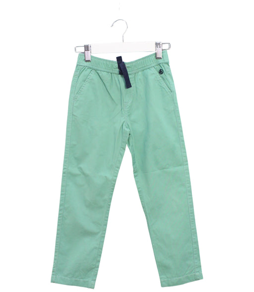 A Green Casual Pants from Petit Bateau in size 6T for boy. (Front View)