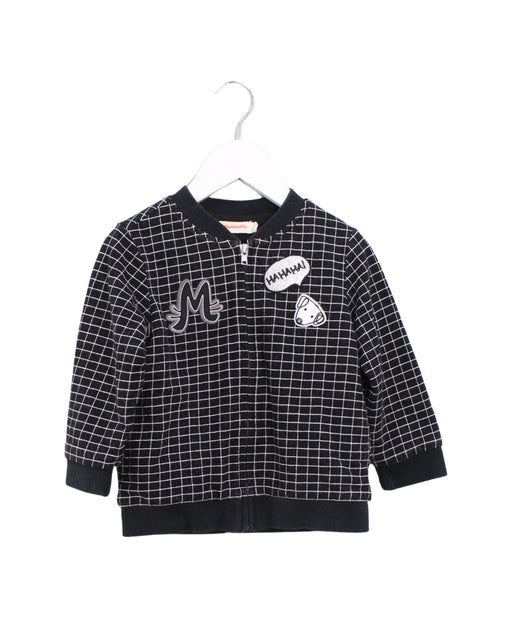 A Black Sweatshirts from Momonittu in size 2T for boy. (Front View)