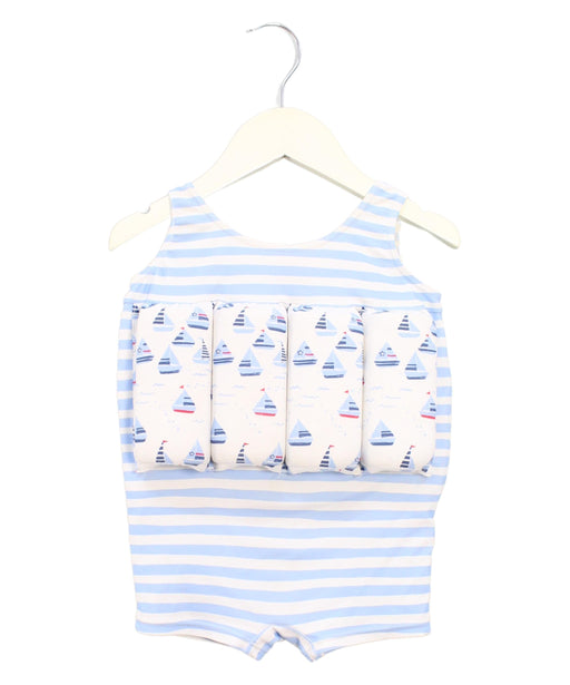 A Blue Floatsuits from Sunuva in size 2T for girl. (Front View)