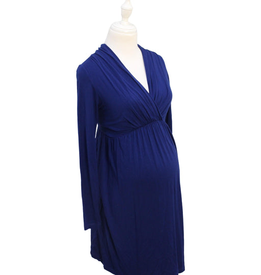 A Blue Long Sleeve Dresses from Seraphine in size XS for maternity. (Front View)