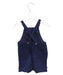 A Navy Overall Shorts from Cyrillus in size 12-18M for boy. (Back View)