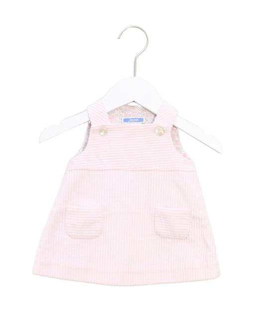 A Pink Overall Dresses from Jacadi in size 0-3M for girl. (Front View)