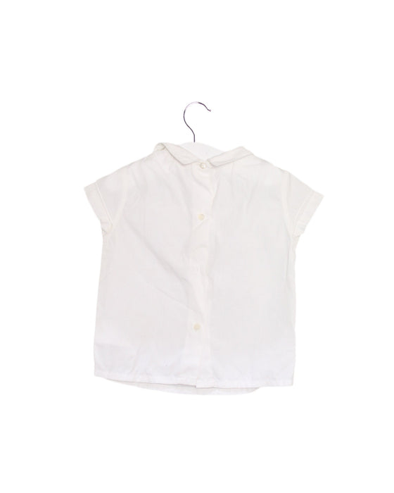 A White Short Sleeve Tops from Jacadi in size 3-6M for girl. (Back View)
