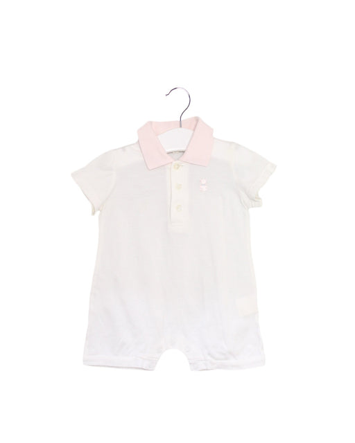 A White Short Sleeve Rompers from Nicholas & Bears in size 3-6M for girl. (Front View)