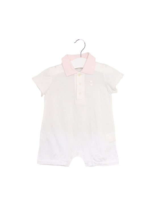 A White Short Sleeve Rompers from Nicholas & Bears in size 3-6M for girl. (Front View)