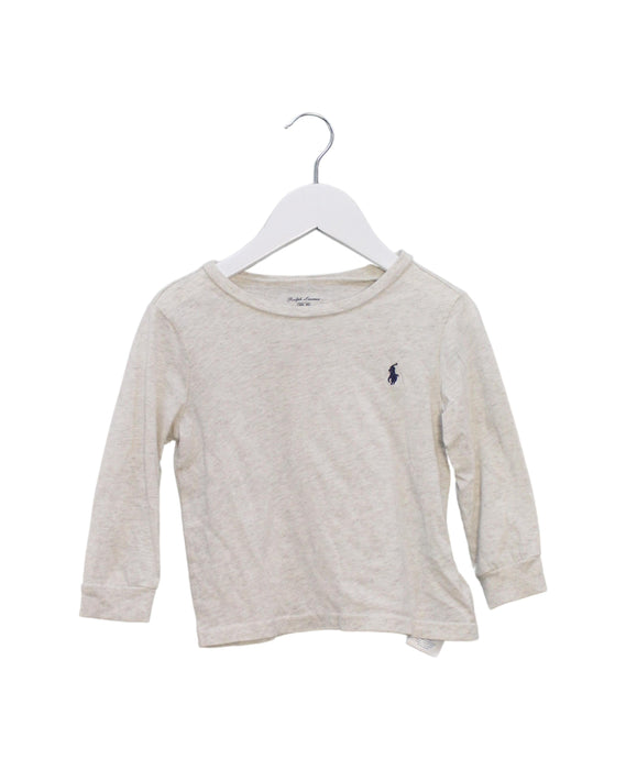 A Ivory Long Sleeve Tops from Ralph Lauren in size 12-18M for boy. (Front View)