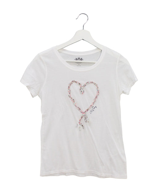 A White Short Sleeve T Shirts from Juicy Couture in size 14Y for girl. (Front View)