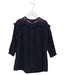 A Navy Long Sleeve Dresses from Carrément Beau in size 5T for girl. (Front View)