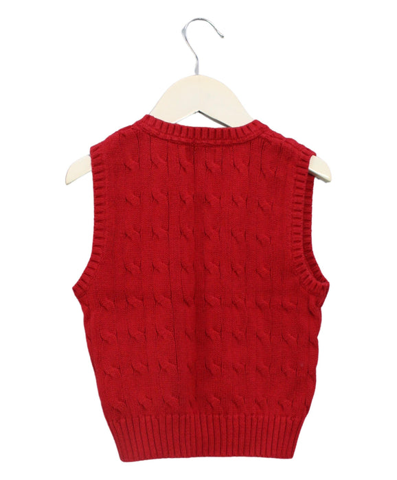 A Red Sweater Vests from Polo Ralph Lauren in size 2T for boy. (Back View)
