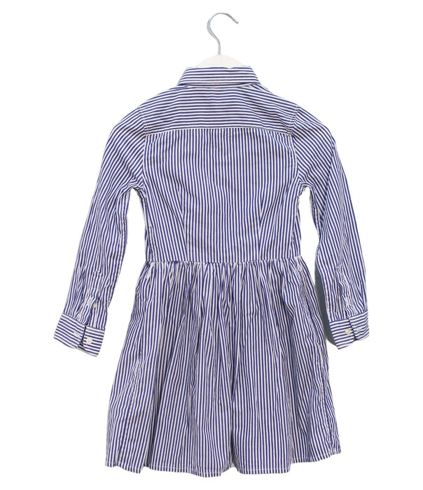 A Blue Long Sleeve Dresses from Polo Ralph Lauren in size 5T for girl. (Back View)