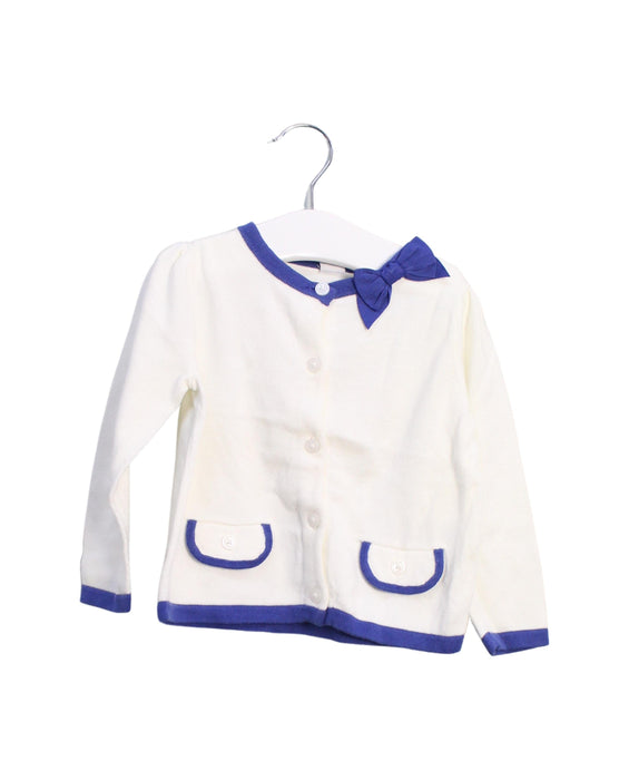 A White Cardigans from Janie & Jack in size 18-24M for girl. (Front View)