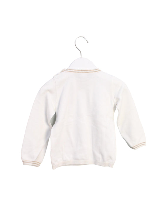 A White Knit Sweaters from Petit Bateau in size 3T for boy. (Back View)