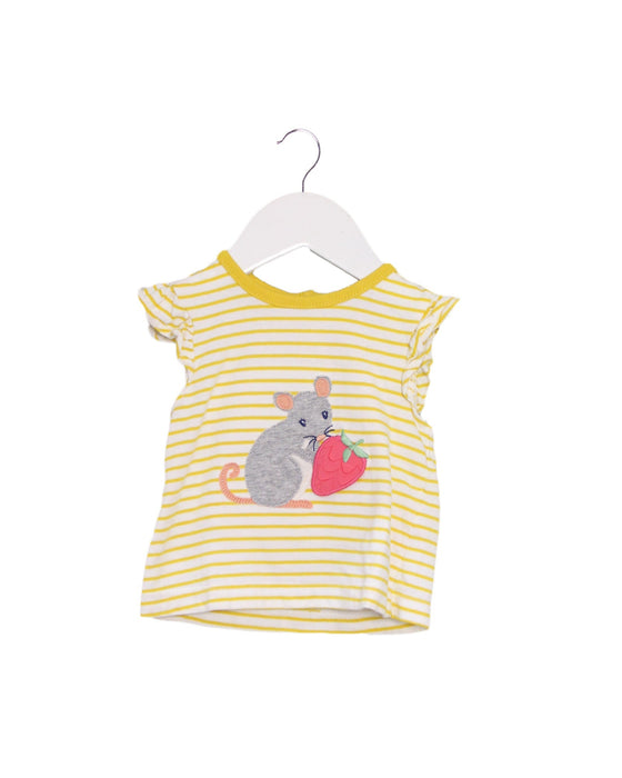 A Yellow Short Sleeve Tops from Boden in size 3-6M for girl. (Front View)