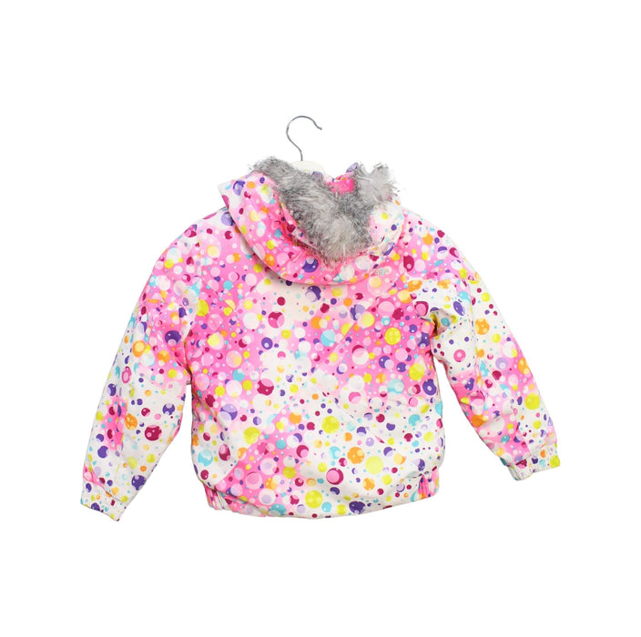 A Pink Ski Jackets from Spyder in size 5T for girl. (Back View)