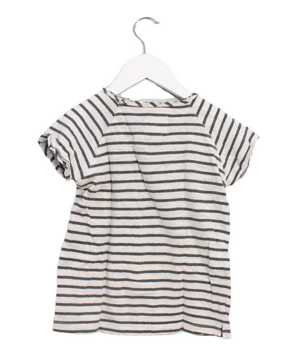 A Ivory Short Sleeve T Shirts from Sunset Limonade in size 6T for girl. (Back View)