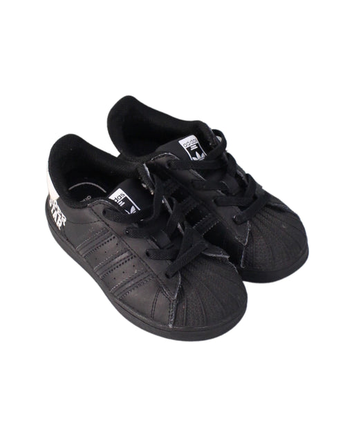 A Black Sneakers from Adidas in size 3T for boy. (Front View)