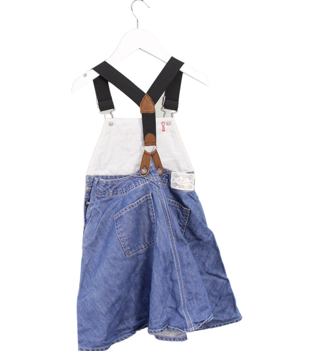 A Blue Overall Dresses from Ralph Lauren in size 4T for girl. (Back View)