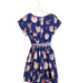 A Navy Short Sleeve Dresses from Monsoon in size 7Y for girl. (Back View)