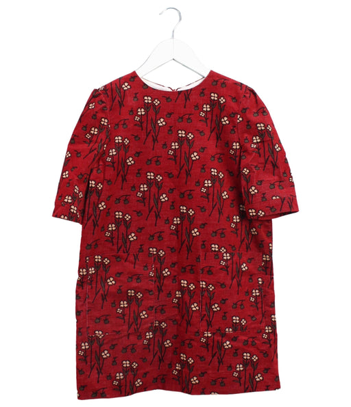 A Red Short Sleeve Dresses from Bonpoint in size 10Y for girl. (Front View)
