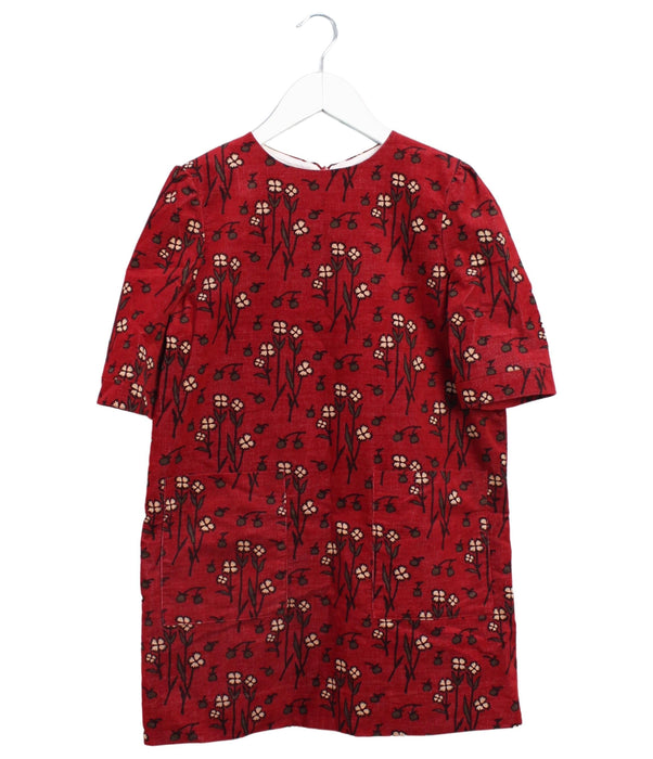 A Red Short Sleeve Dresses from Bonpoint in size 10Y for girl. (Front View)