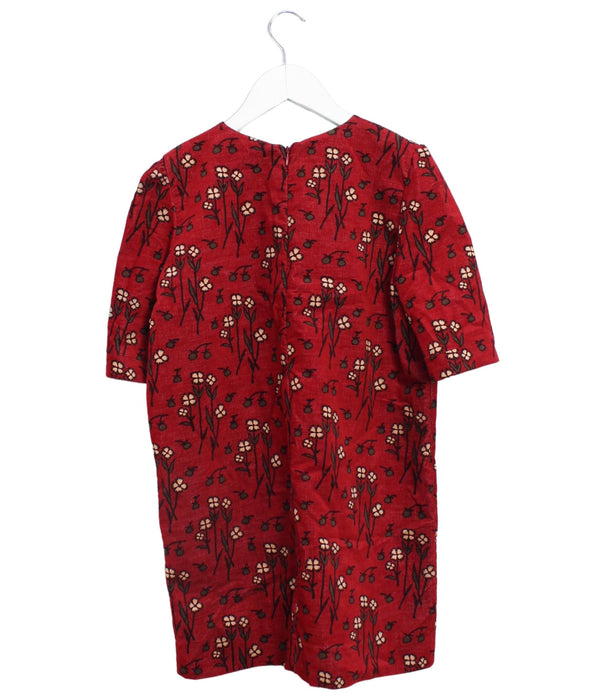 A Red Short Sleeve Dresses from Bonpoint in size 10Y for girl. (Back View)