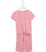 A Pink Pyjama Sets from Petit Bateau in size 4T for girl. (Front View)