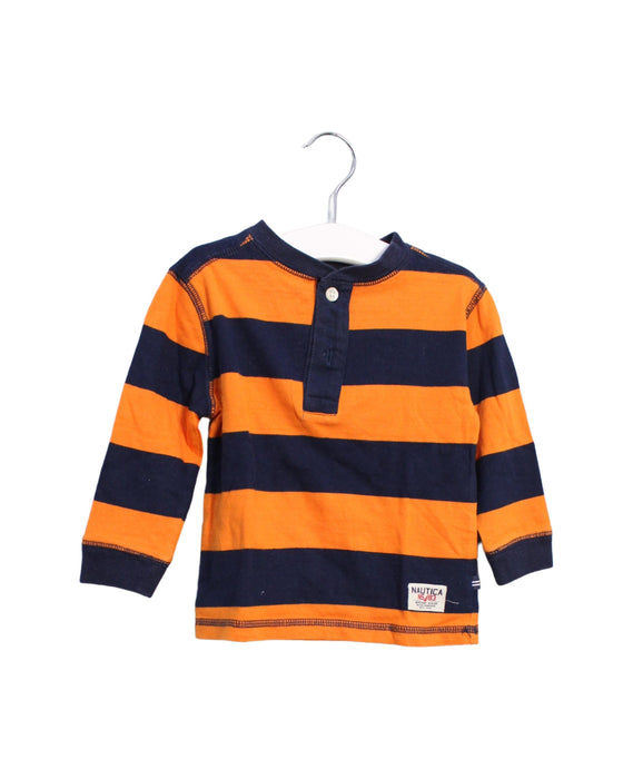A Orange Long Sleeve Tops from Nautica in size 12-18M for boy. (Front View)