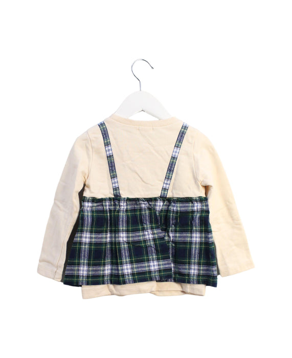 A Peach Crewneck Sweatshirts from Miki House in size 2T for girl. (Back View)