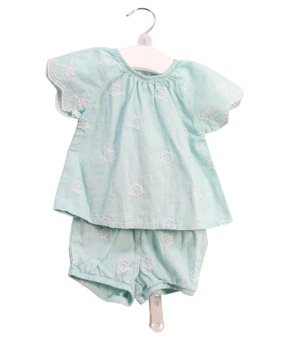 A Pink Shorts Sets from Seed in size 0-3M for girl. (Front View)