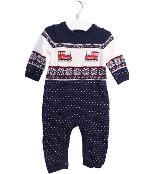 A Navy Long Sleeve Jumpsuits from Janie & Jack in size 3-6M for boy. (Front View)
