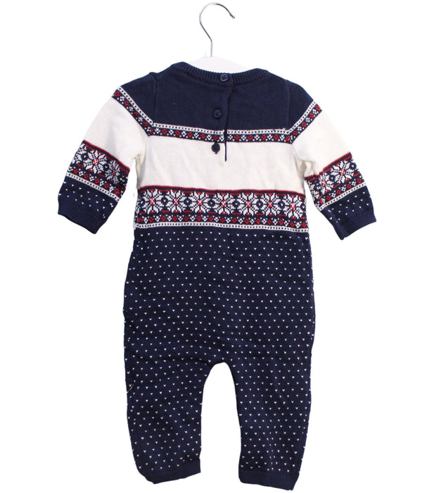 A Navy Long Sleeve Jumpsuits from Janie & Jack in size 3-6M for boy. (Back View)