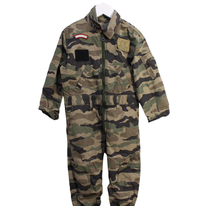 A Green Long Sleeve Jumpsuits from Diesel in size 4T for boy. (Front View)