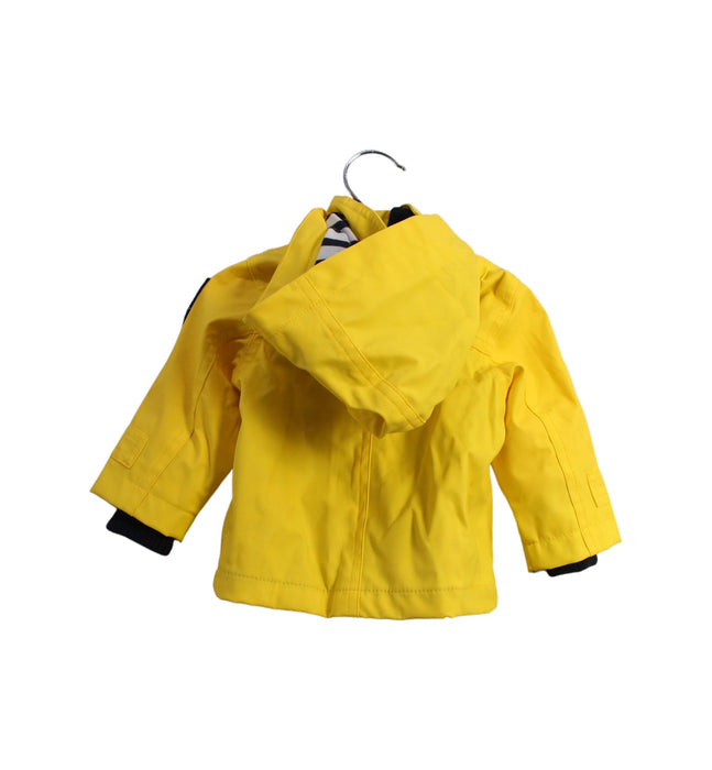 A Yellow Rain Jackets from Tommy Hilfiger in size 3-6M for neutral. (Back View)
