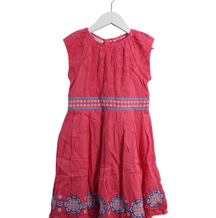 A Pink Sleeveless Dresses from Monsoon in size 8Y for girl. (Front View)