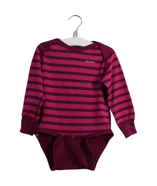 A Purple Long Sleeve Bodysuits from Patagonia in size 6-12M for girl. (Front View)