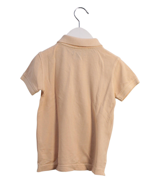 A Beige Short Sleeve Polos from Velveteen in size 5T for boy. (Back View)