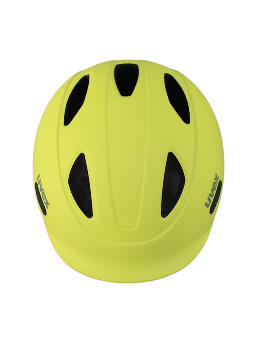 A Yellow Bikes & Helmets from Uvex in size O/S for neutral. (Front View)